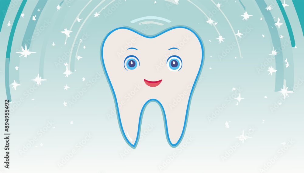 cartoon health clean teeth. Oral hygiene concept. Shining effect Vector illustration cartoon health clean teeth. Oral hygiene concept. Shining effect Vector illustration
