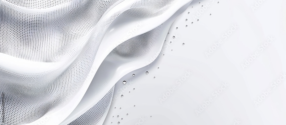 Abstract White Fabric with Droplets Abstract White Fabric with Droplets