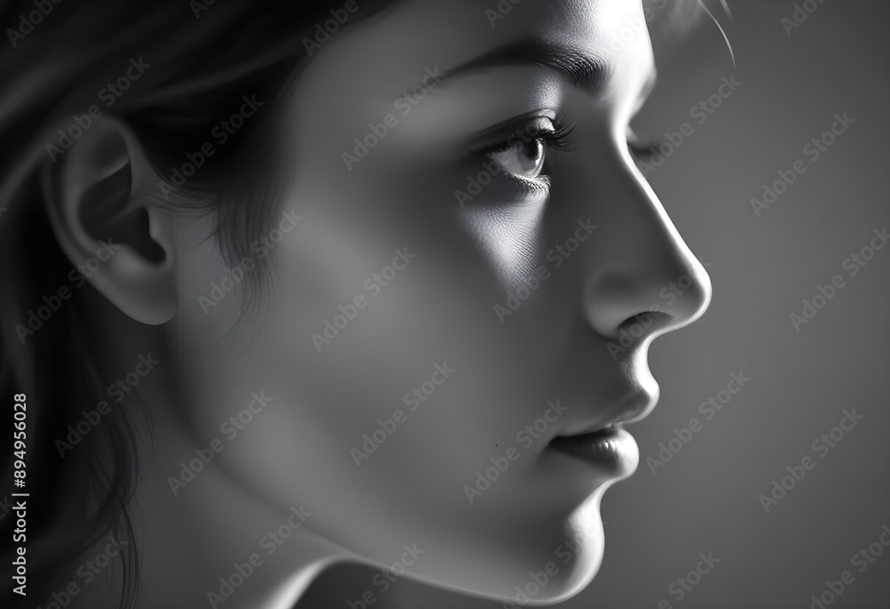 black and white portrait of a woman black and white portrait of a woman