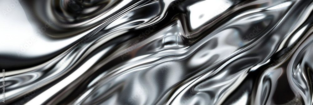 Abstract 3D Background with flowing liquid metal texture Abstract 3D Background with flowing liquid metal texture