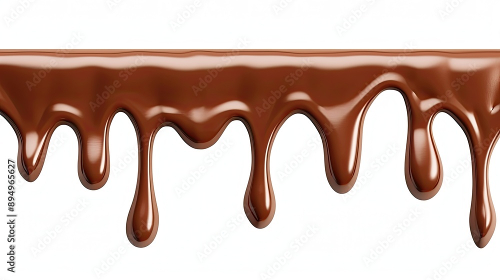Melted Chocolate Dripping Isolated On White Background Melted Chocolate Dripping Isolated On White Background