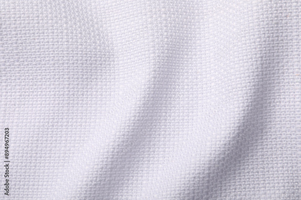 Texture of white fabric as background, top view Texture of white fabric as background, top view