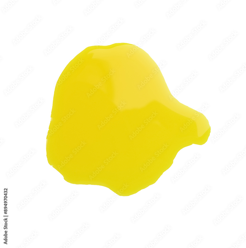 Blot of yellow printer ink isolated on white Blot of yellow printer ink isolated on white