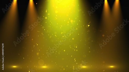 Party stage golden stage glitter. Computer generated 3d render