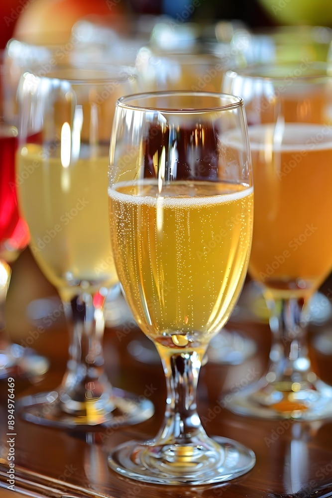 Close Up of Glasses Filled with Sparkling Wine Close Up of Glasses Filled with Sparkling Wine