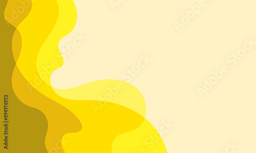 wavy and vibrant yellow background template copy space set fluid