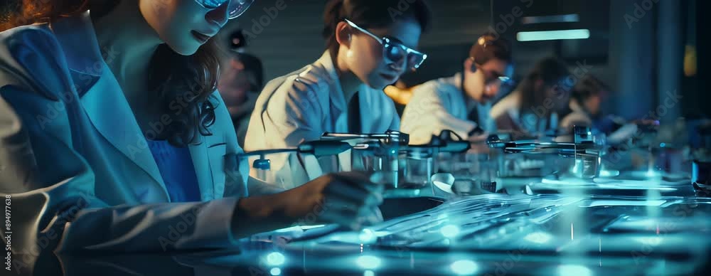 Scientists Working in a Modern Laboratory Scientists Working in a Modern Laboratory