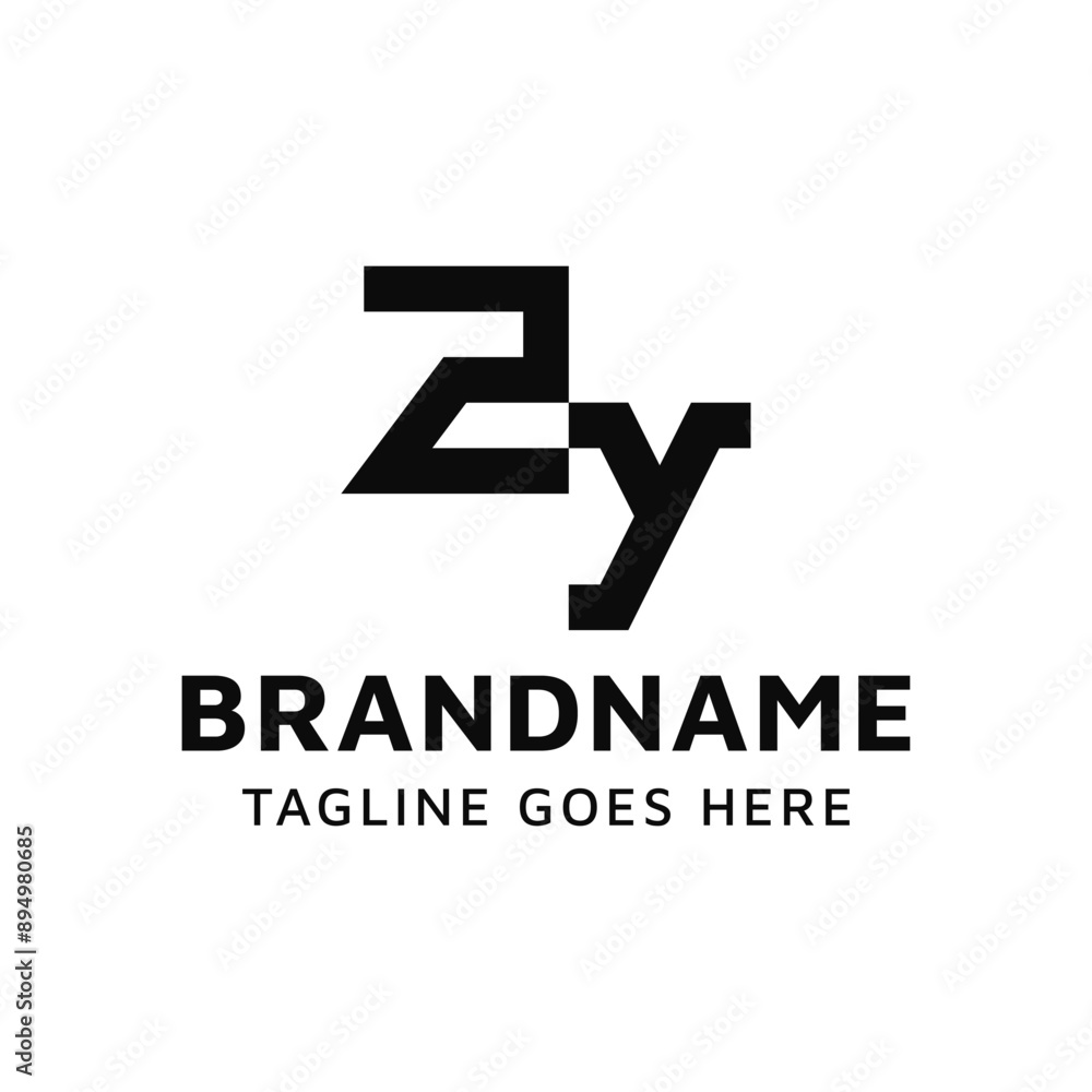 Letters ZY Monogram Logo Set, suitable for any business with YZ or ZY initials Letters ZY Monogram Logo Set, suitable for any business with YZ or ZY initials