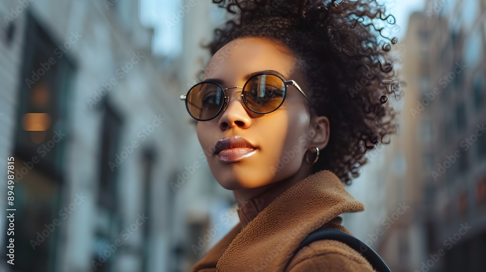 Woman with Sunglasses: A stylish woman wearing sunglasses, posing confidently in an urban setting.
Woman with Sunglasses: A stylish woman wearing sunglasses, posing confidently in an urban setting.