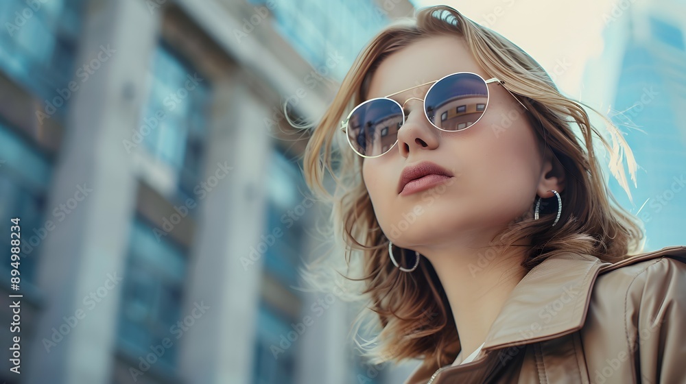 Woman with Sunglasses: A stylish woman wearing sunglasses, posing confidently in an urban setting.
Woman with Sunglasses: A stylish woman wearing sunglasses, posing confidently in an urban setting.