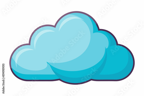Cloud with White Background Vector Illustration, Cartoon, Clipart, and Line Art Design, Cloud vector illustration, cartoon, clipart, and line art with a white background