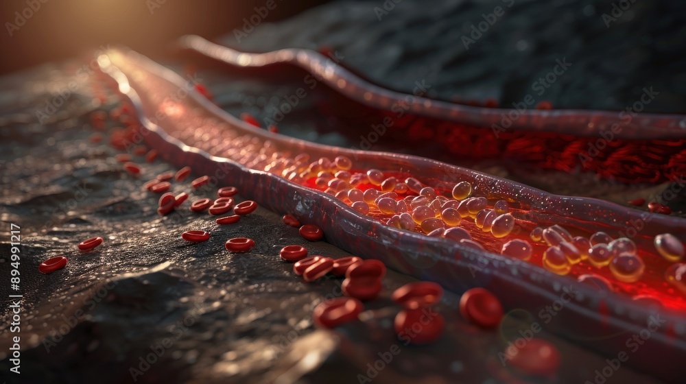 Fat clogs blood. The accumulation of excess fat, particularly ...