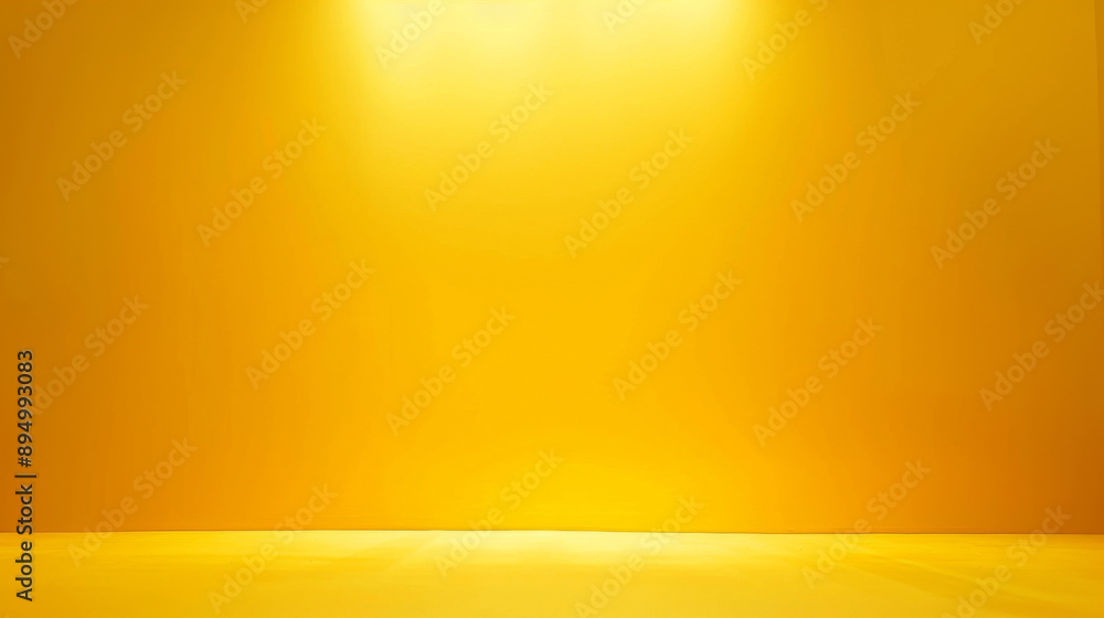 a yellow gradient background. In the middle ground is a white standup. Cinematic light a yellow gradient background. In the middle ground is a white standup. Cinematic light