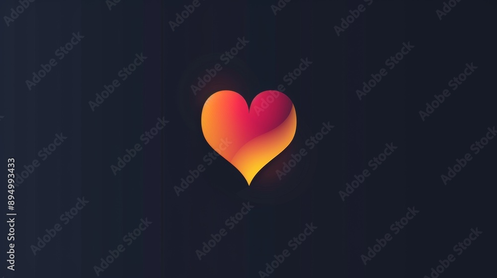 illustration of a red heart. logo concept illustration of a red heart. logo concept