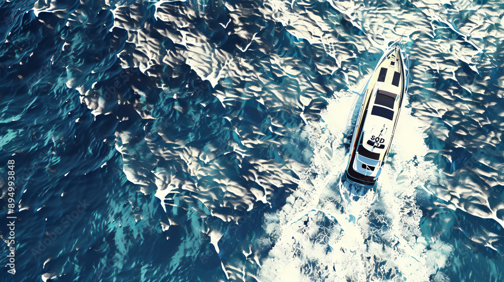 Fototapeta premium boat on the sea