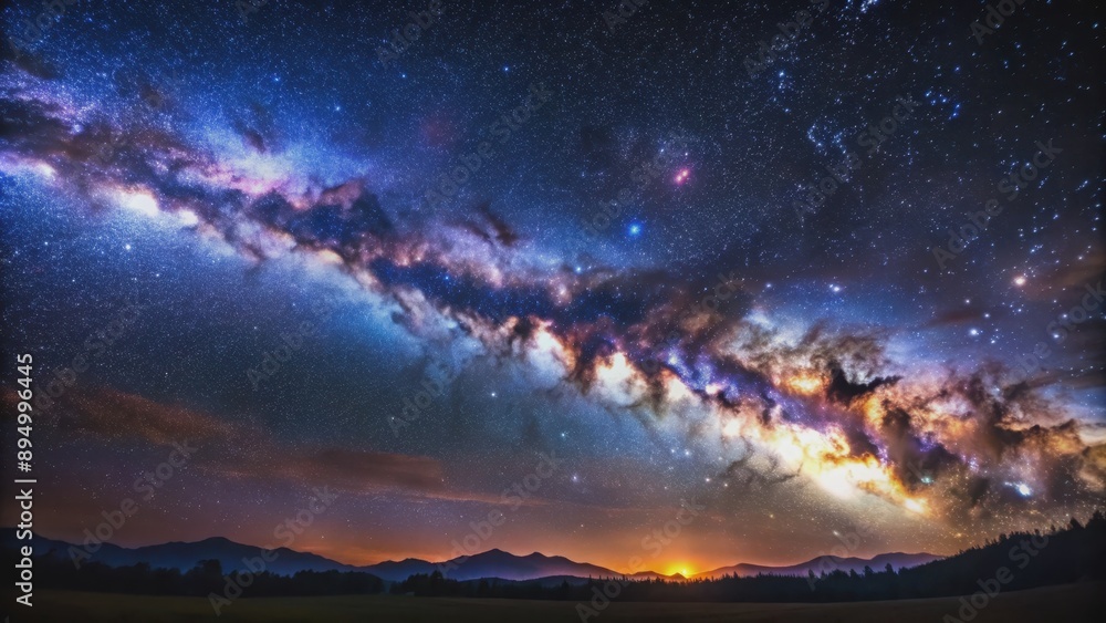 Spectacular view of the Milky Way galaxy against a dark sky filled with stars, astronomy, space, stars, night Spectacular view of the Milky Way galaxy against a dark sky filled with stars, astronomy, space, stars, night