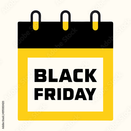 Bold vector illustration Black Friday t-shirt with striking yellow text ideal for highlighting exclusive offers and sales events