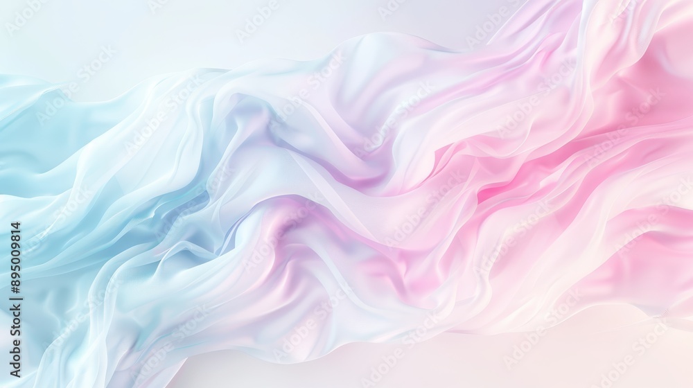 Obraz premium A pink and blue fabric with a wave pattern