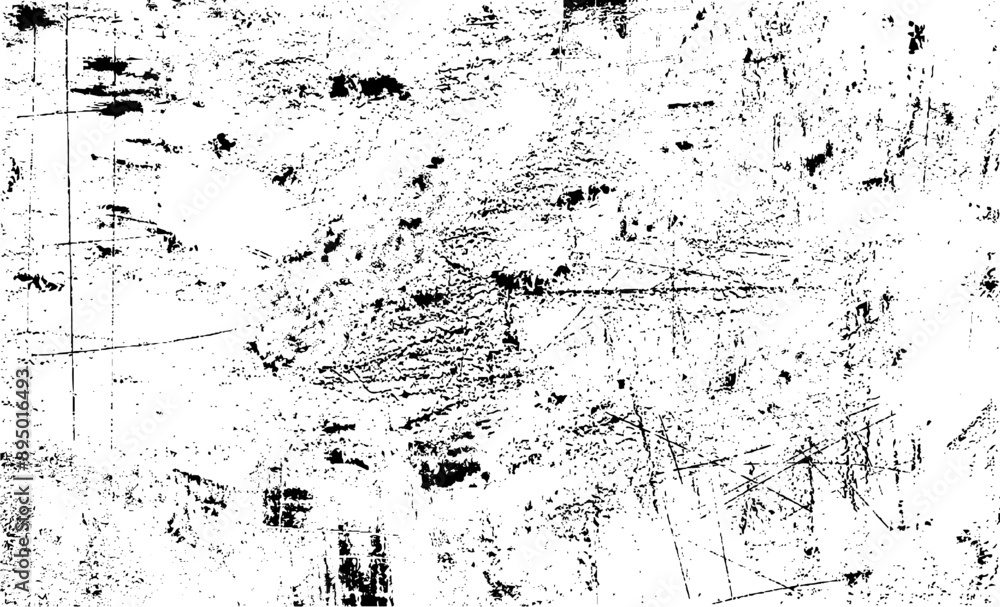 Fototapeta premium Scratched and Cracked Grunge Urban Background Texture Vector. Dust Overlay Distress Grainy Grungy Effect. Distressed Backdrop Vector Illustration. Isolated Black on White Background. EPS 10.