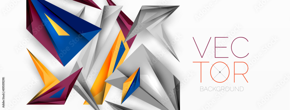 Minimal geometric abstract background. Low poly dynamic triangle design. Trendy techno business template for wallpaper, banner, background or landing Minimal geometric abstract background. Low poly dynamic triangle design. Trendy techno business template for wallpaper, banner, background or landing