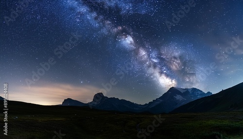 Night Sky with Milky Way- A clear night sky in a remote location, showcasing the Milky Way