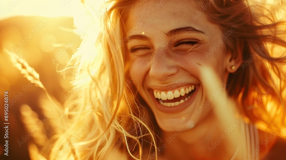Woman Laughing: A candid shot of a woman laughing, her joy and energy radiating from the image.
Woman Laughing: A candid shot of a woman laughing, her joy and energy radiating from the image.