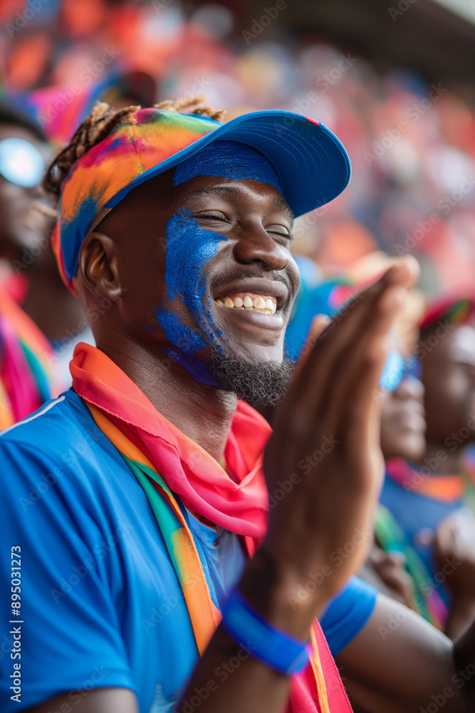 Haiti national team fans at the stadium Haiti national team fans at the stadium