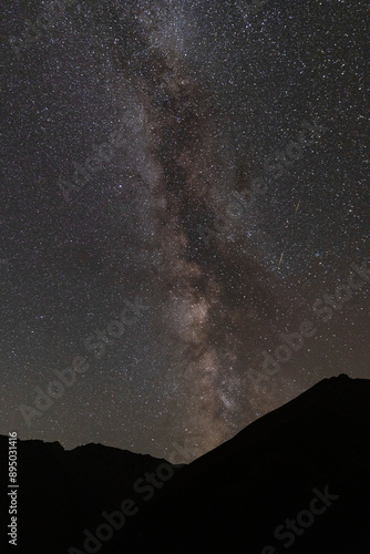 View of Milky Way Galaxy in the night sky near Telavi in the Kakheti Region; Georgia photo