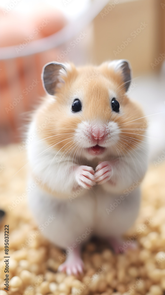 Playful and Inquisitive Dwarf Hamster Caught in a Moment Playful and Inquisitive Dwarf Hamster Caught in a Moment
