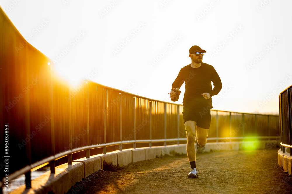 Mid 20s male trail running. Mid 20s male trail running.