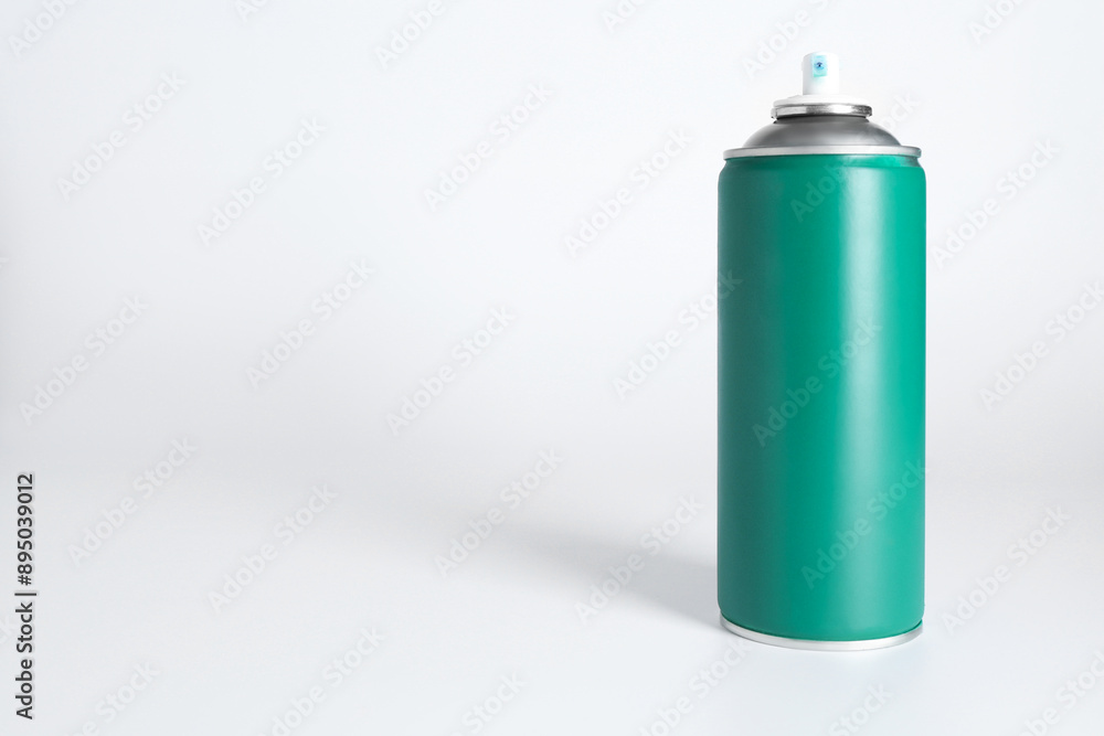 Can of spray paint on white background, space for text Can of spray paint on white background, space for text