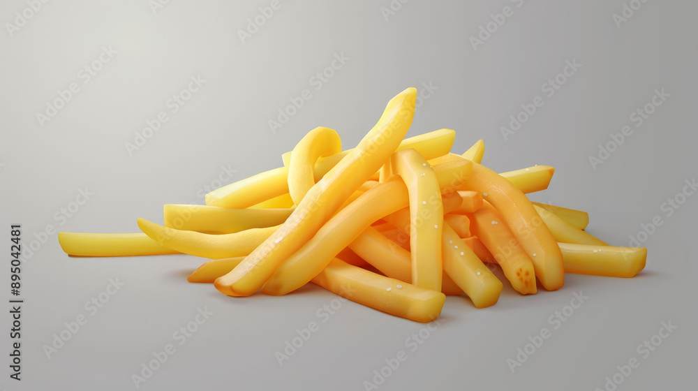 french fries isolated with salt french fries isolated with salt