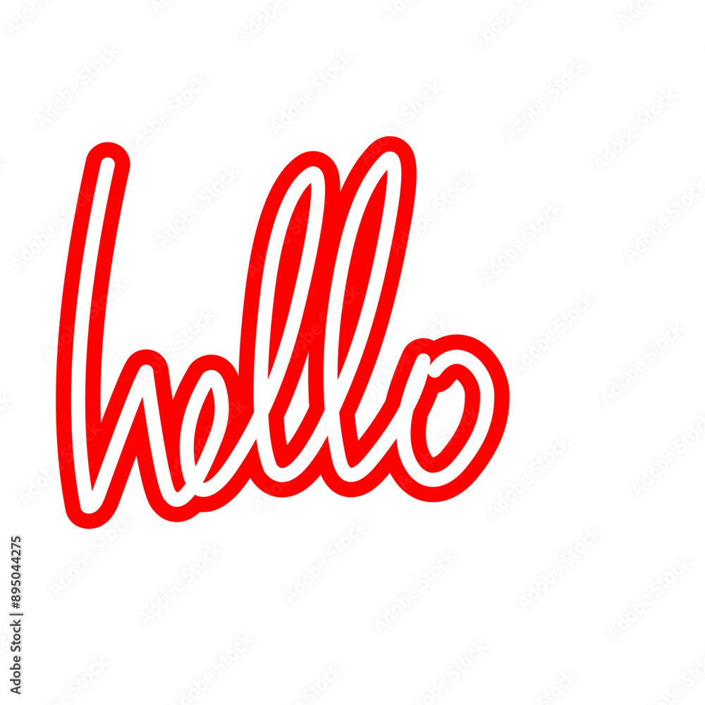 Obraz premium Hello lettering typography 