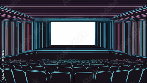 Vector Mockup of a Movie Theater Screen