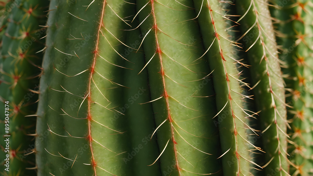 Cactus skin with thorns and ridges. Generative AI Cactus skin with thorns and ridges. Generative AI