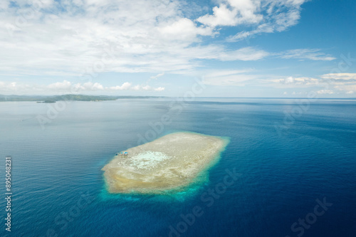 Lone house on an island in Kepulauan Togean National Park; Wakai, Central Sulawesi, Indonesia photo