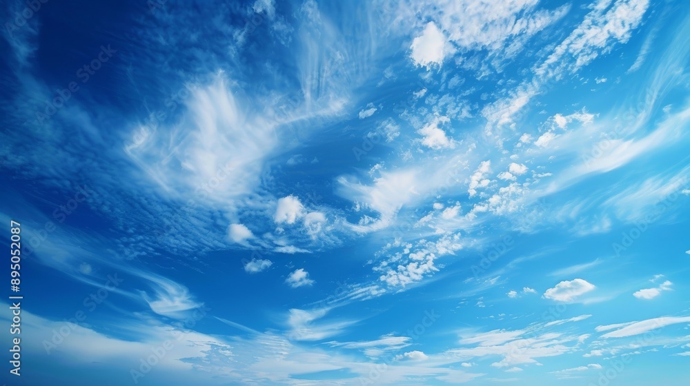 beautiful blue sky with white clouds, wide-angle view, high resolution photo beautiful blue sky with white clouds, wide-angle view, high resolution photo