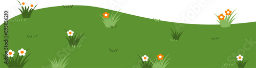 grass and flowers Illustration