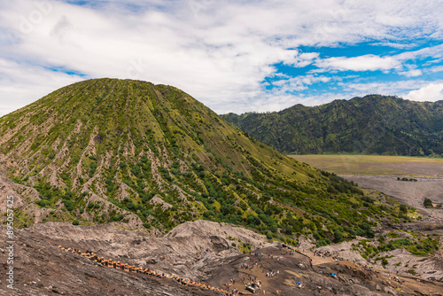 Mount Batok in Bromo Tengger Semeru National Park in East Java, Indonesia; Ranupani, East Java, Indonesia photo