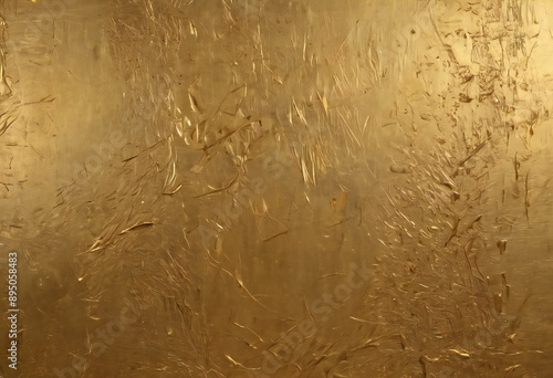 Gold abstract texture with relief. Raster vintage gold cover	
