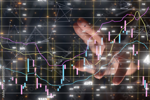 stock market graph business digital