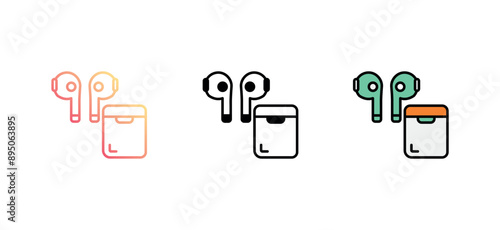  Noise reduction icon design with white background stock illustration