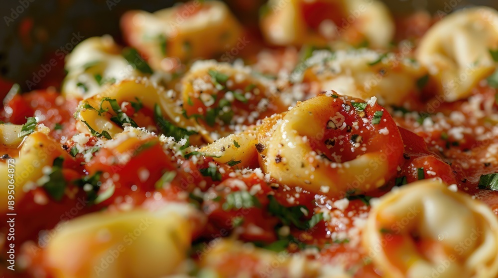 Tortellini Sauce. Fresh Homemade Tomato Sauce over Delicious Tortellini Dish Tortellini Sauce. Fresh Homemade Tomato Sauce over Delicious Tortellini Dish