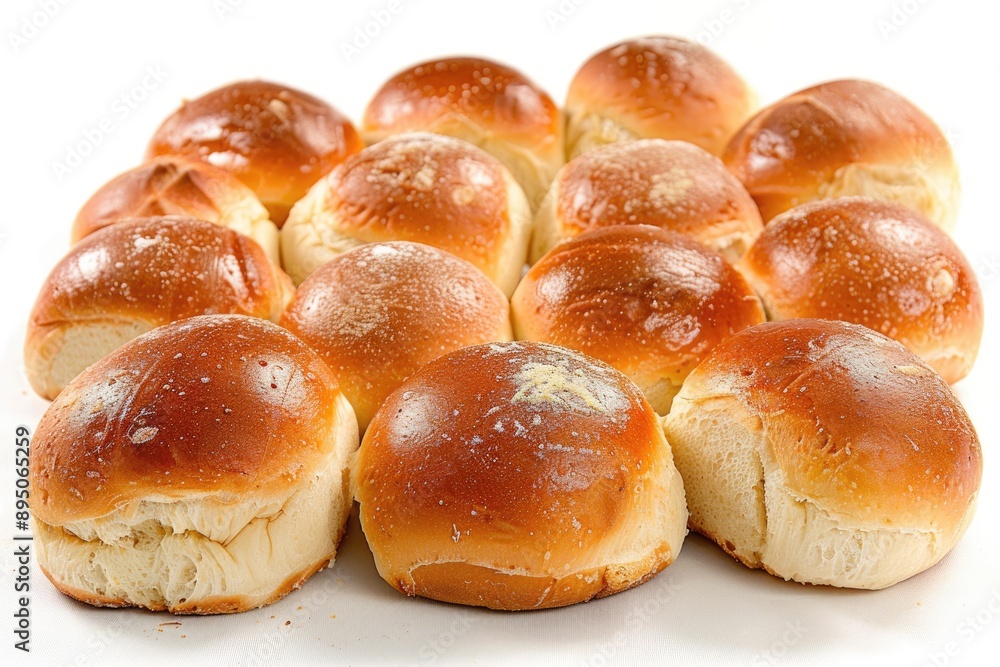 Brioche Rolls. Fresh French Bread Dinner Rolls on White Background Brioche Rolls. Fresh French Bread Dinner Rolls on White Background