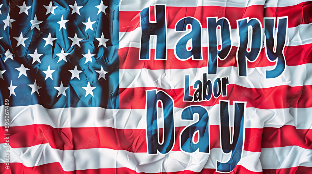 Obraz premium Happy Labor Day American Flag ..