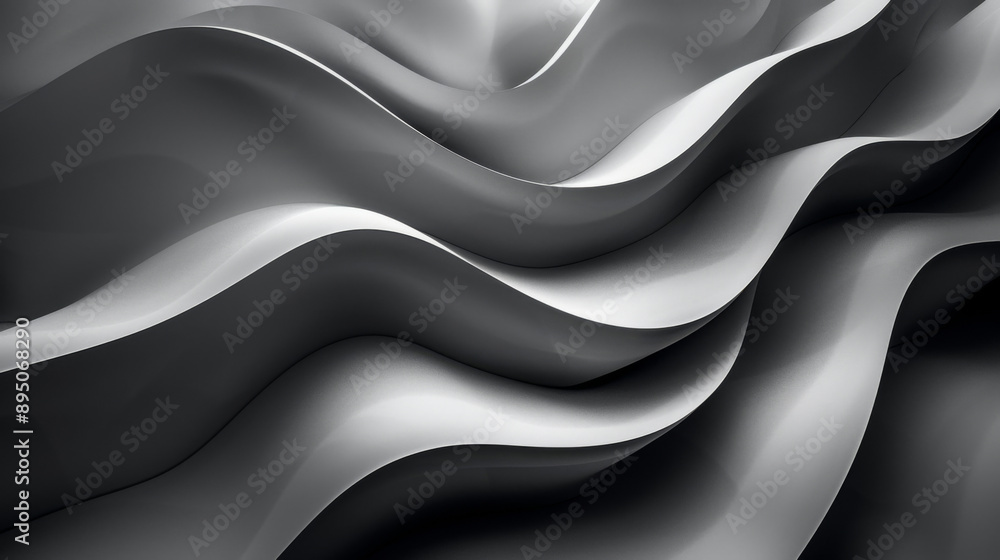 Obraz premium Smoke Dreams: A Soft Grey Gradient Background