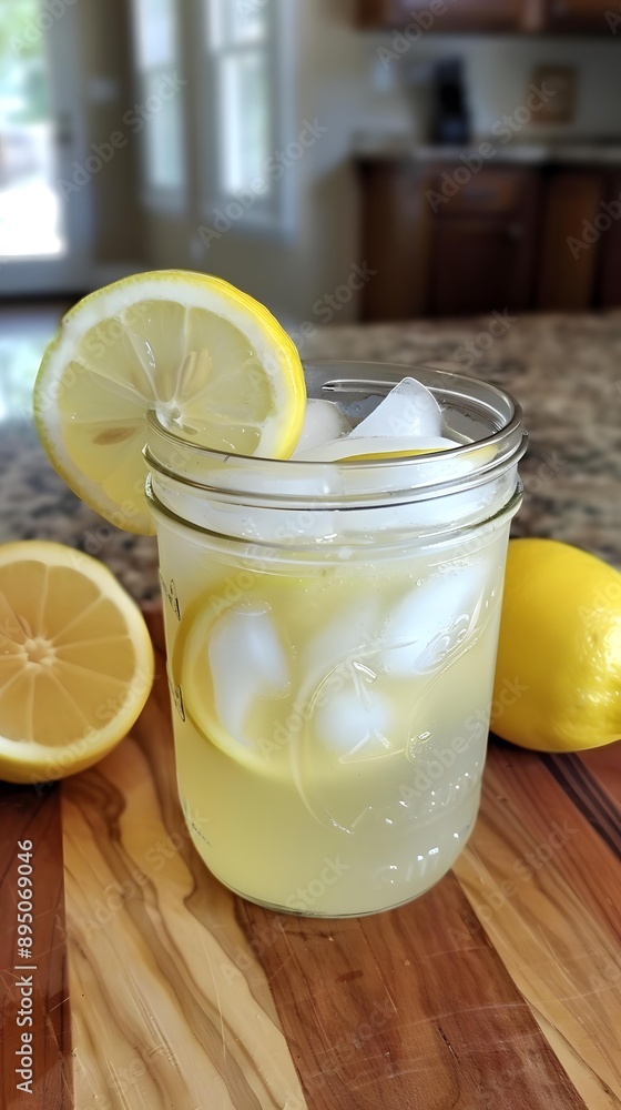 Refreshing Summer Lemonade in a Glass Jar Refreshing Summer Lemonade in a Glass Jar