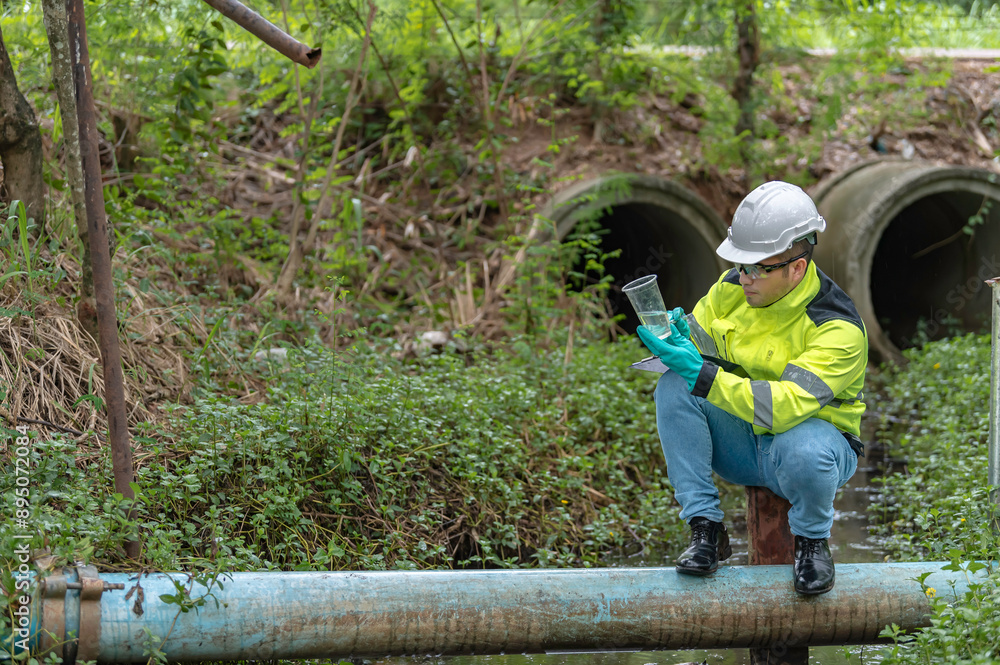 Environmental engineers inspect water quality,Bring water to the lab for testing,Check the mineral content in water and soil,Check for contaminants in water sources. Environmental engineers inspect water quality,Bring water to the lab for testing,Check the mineral content in water and soil,Check for contaminants in water sources.