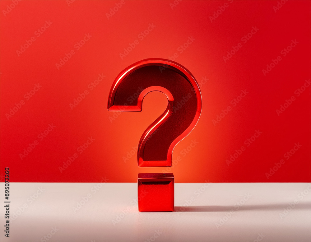 question mark on red question mark on red