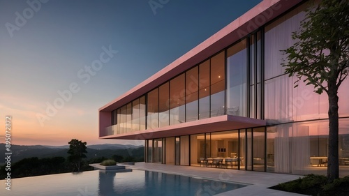 Wallpaper Mural Designhaus mit Charakter im Abendlicht Torontodigital.ca